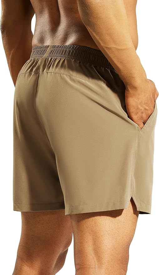 Nepest Men's 5?™â€?Athletic Running Shorts with Pockets, Lightweight Quick Dry Gym Workout Training No Liner Shorts
