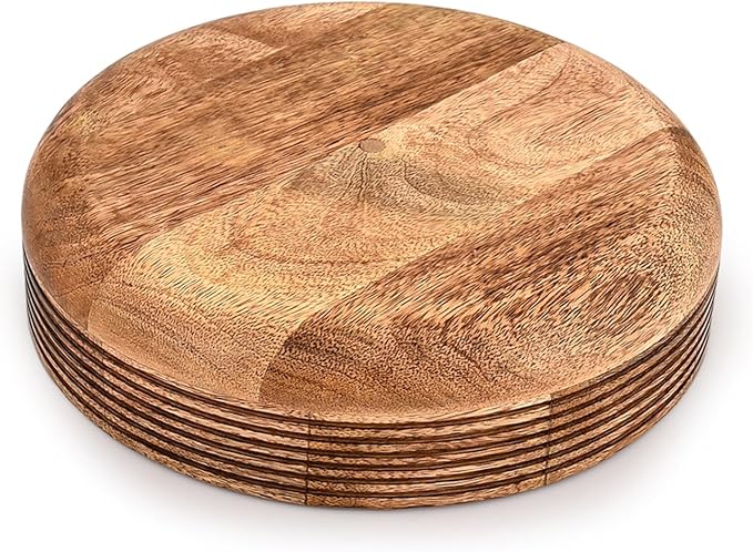 Decorative Bowl Mango Wood for Home Décor, for Dining Table Center, Living Room, Kitchen Décor (10" x 10" x 2.5")