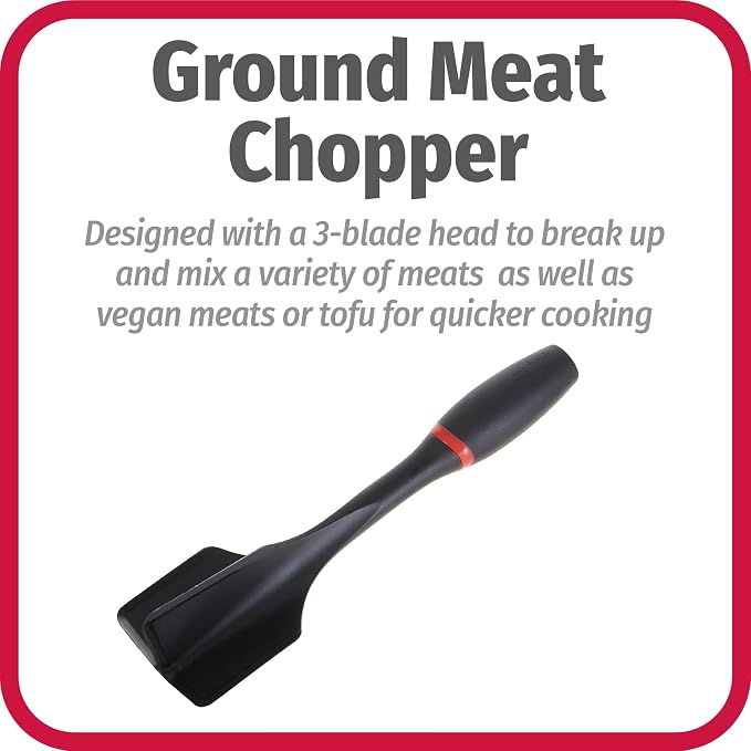 GoodCook Touch Meat Chopper with Non-slip Comfort Grip Handle, Black