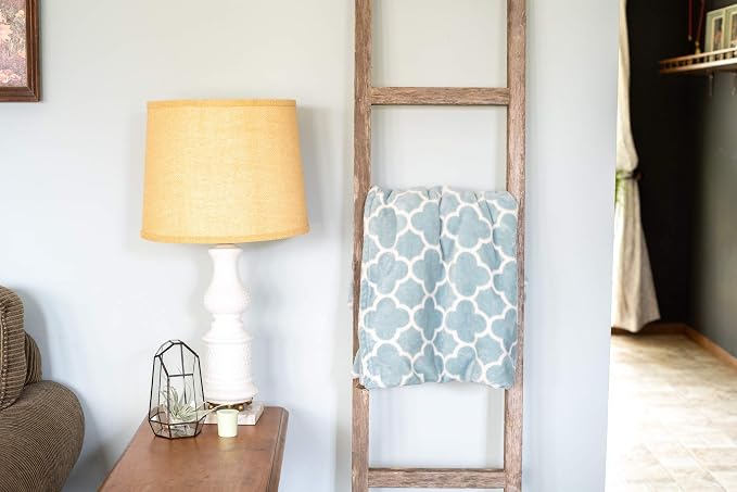 BARNWOODUSA Rustic Farmhouse Decorative Ladder - Our 5 ft Ladder can be Mounted Horizontally or Vertically and is Crafted from Upcycled Wood No Assembly Required Weathered Gray