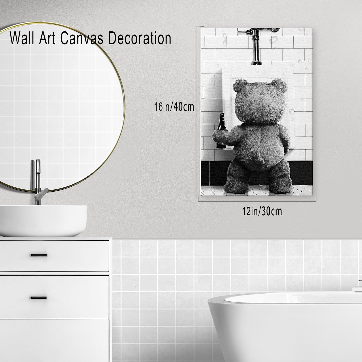 DIHSIEG 12x16 Canvas Wall Art funny bathroom wall art Print Poster Vintage Poster Frameless Floral Can be hung on the Wall Heal Your Heart poster Wall Art Canvas