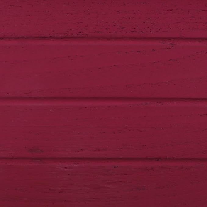 Distressed Ladder Shelf - Rustic Leaning Bookshelf for Home Decor (Raspberry)
