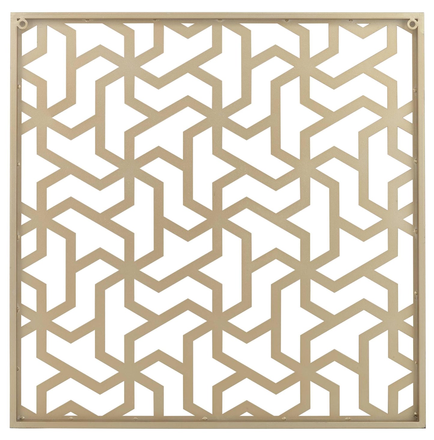 Dahlia Studios Laser Cut Puzzle Screen 24" Square Champagne Gold Wall Art