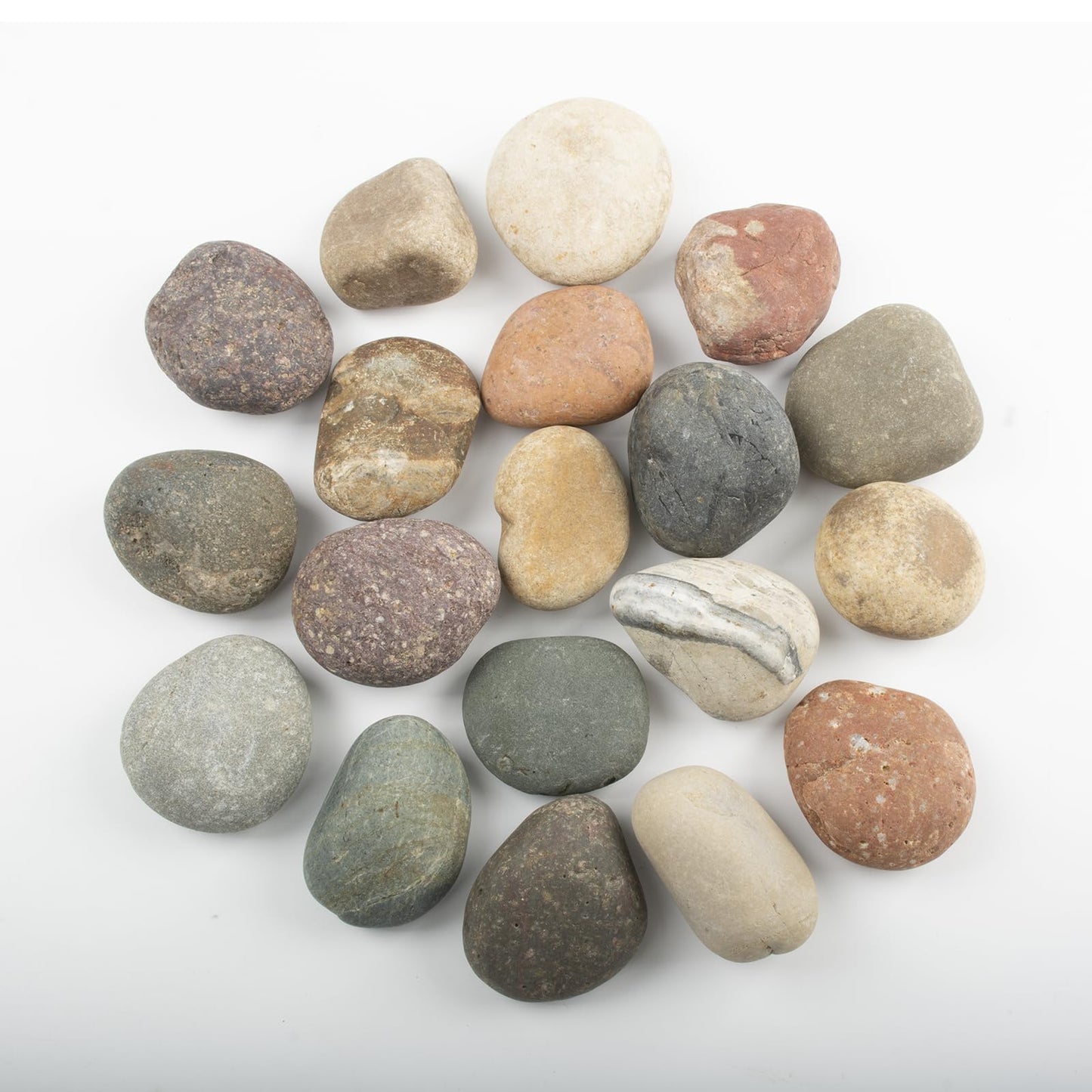 40 LBS Natural Pebbles - 1-2 inch Natural River Stones, Screened Decorative River Rocks for Landscaping, Garden Pathway, Plant Stones, Craft Walkways, and Outdoor Decorative