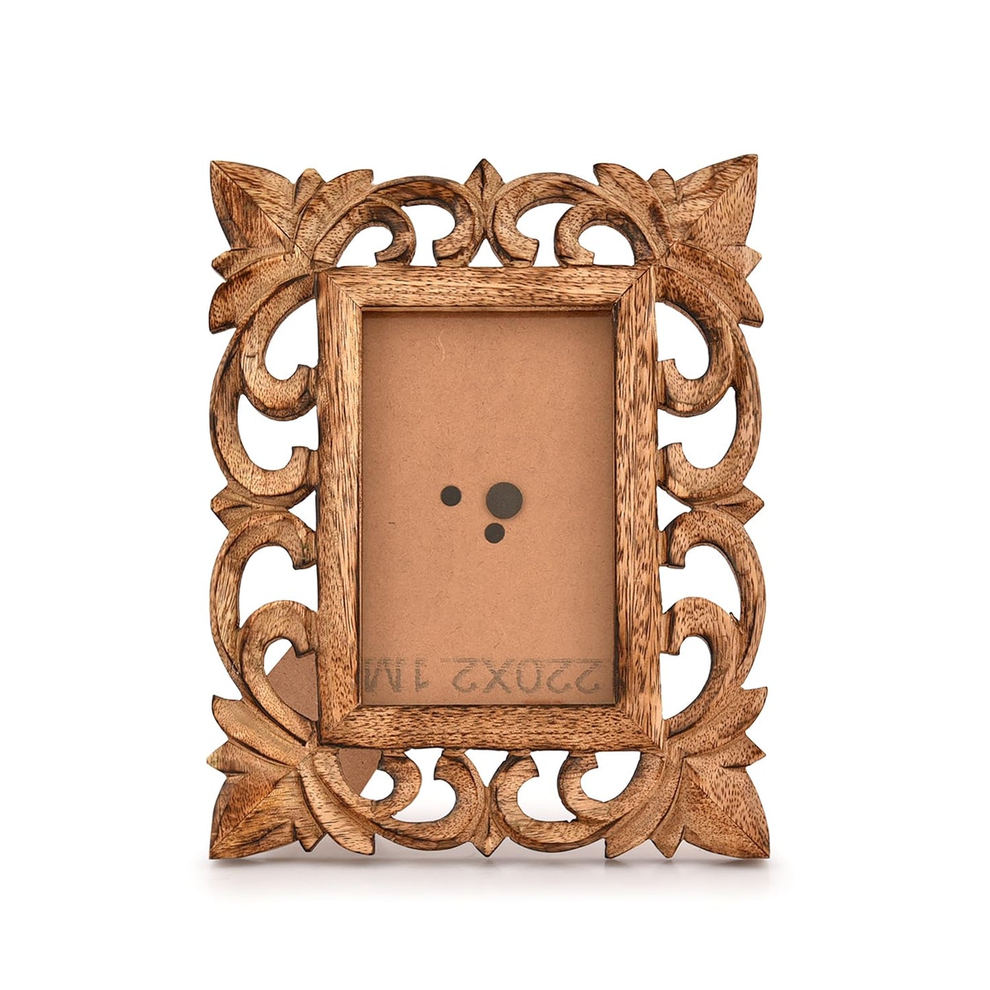 Kimona Tabletop Frames Hand Carved 6"x 4" Picture Frame with Real Glass for Tabletop Display, Photo Display Frames (10" X 8" X 0.75")