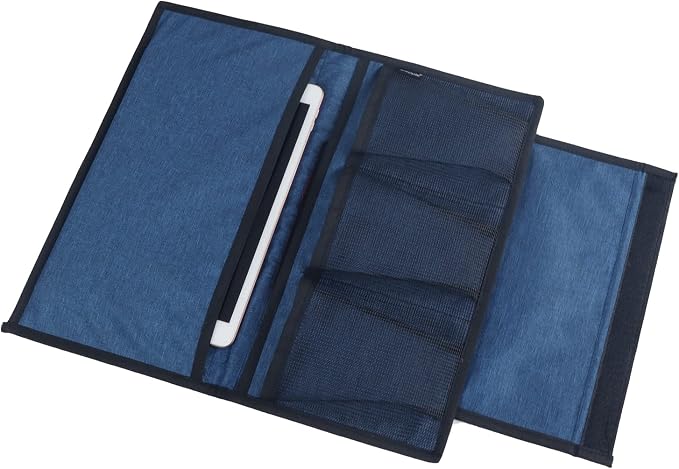 Gloppie Bedside Storage - Table Nightstand & Loft-Bed Caddy with Pockets - Dorm Organizer, Blue