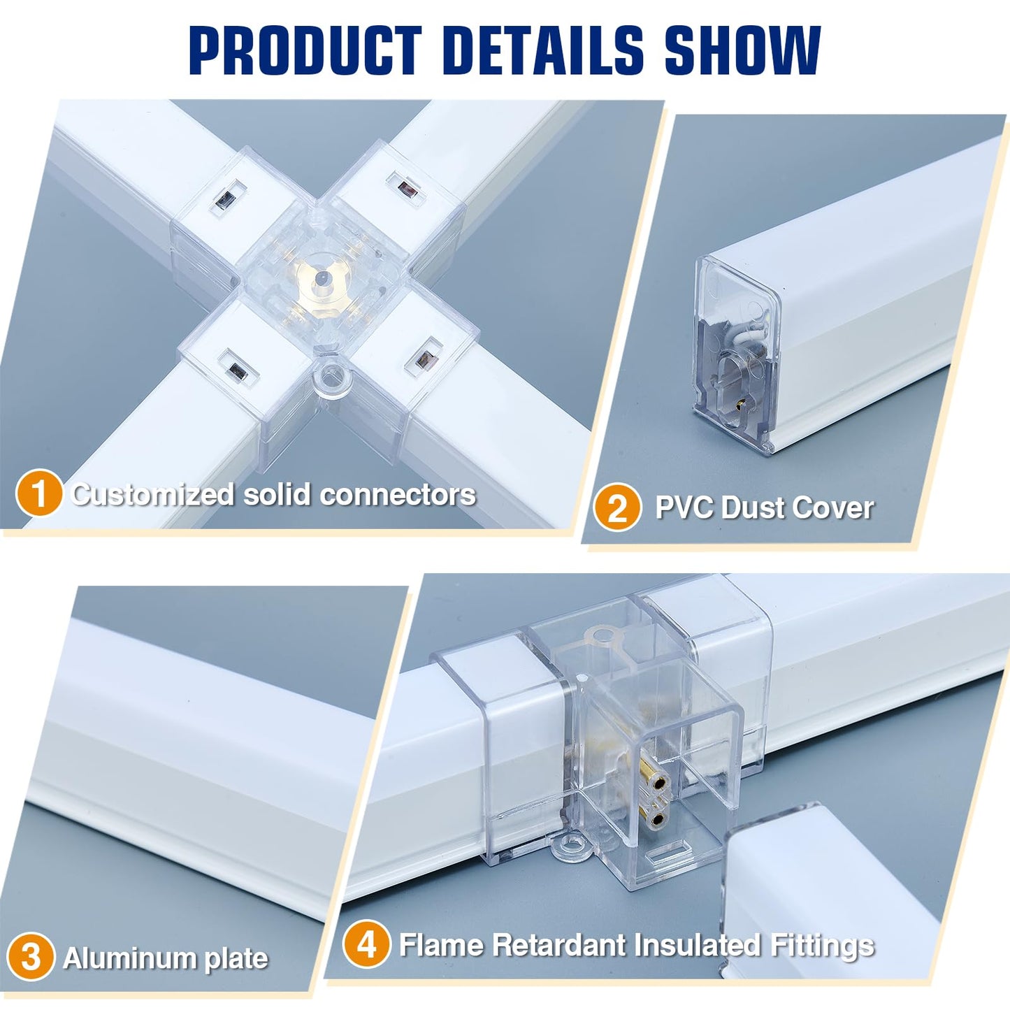 Ofenrd Large Hexagon Garage Lights 23 Hex Ultra-Bright Led Lights New Updated Diamond Commercial Lighting for Garage Car Detailing Barber Shop Gym Warehouses Basement.