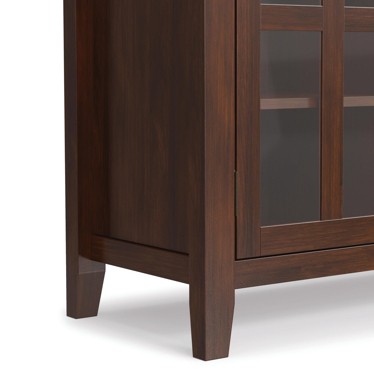 SIMPLIHOME Artisan TV Stand - 53 inch Wide Solid Wood Tall Media Console in Russet Brown, Contemporary Entertainment Center for Living Room for TVs up to 60 Inches with Drawers and Cable Management