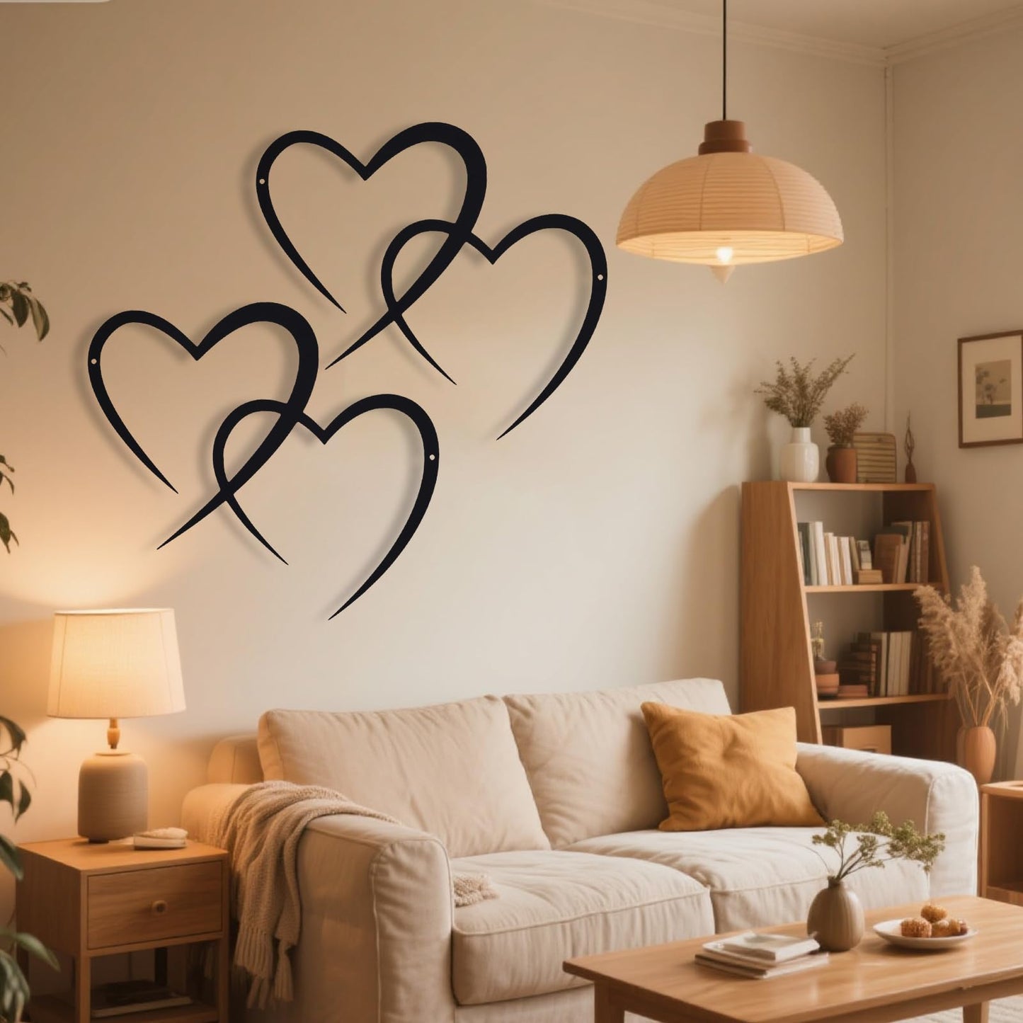 Hftjtsa Infinity Heart Metal Wall Decor Love Heart Wall Sign Modern Bedroom Decor Ornaments for Valentine's Day Room Living Wedding Decoration Bridal Shower Gifts