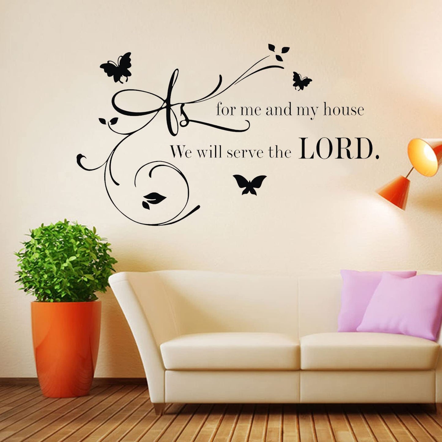 Bible Verse Wall Stickers Decorations for Bedroom Vinyl Decals for Living Room Bathroom Dorm, Inspirational Quotes Christian Scripture Jesus Prayer Religious Home Art Family Decor Sayings Sign-We Will