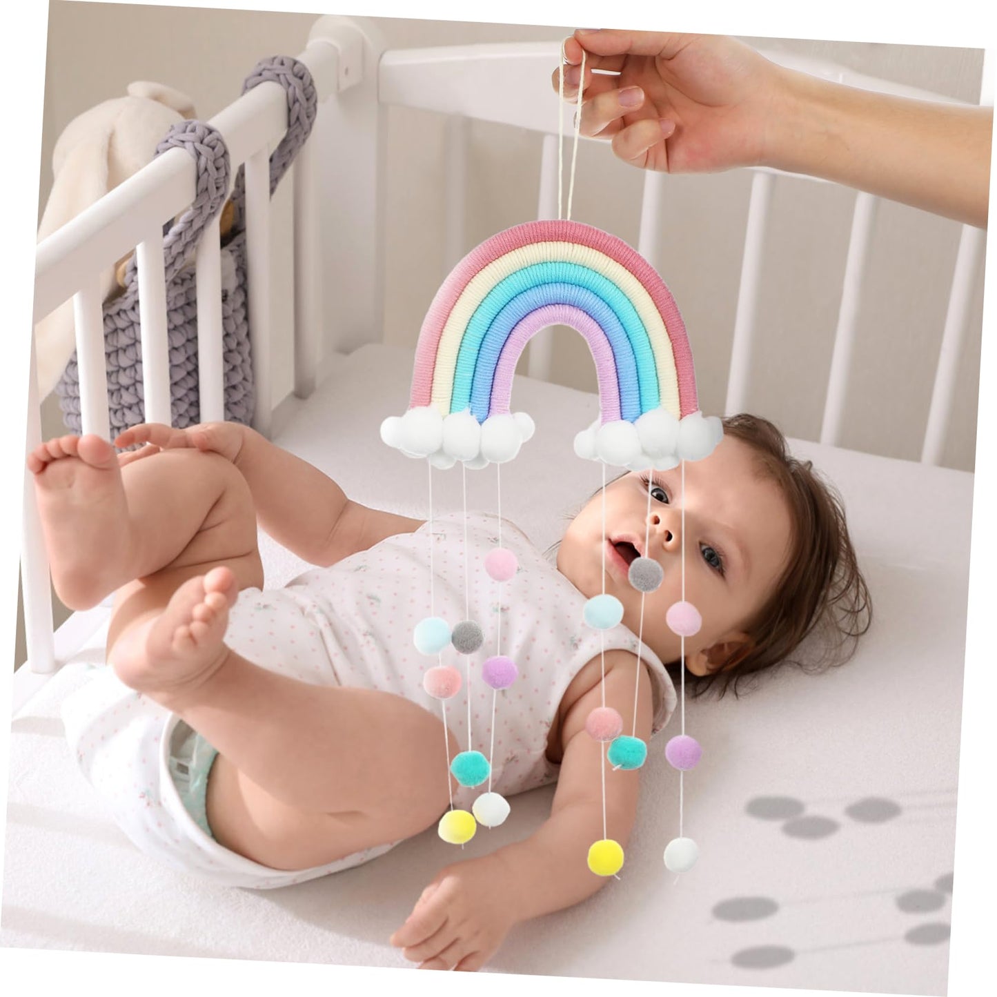 Alipis Boys and Girls Room Wall Pendant Cloud Rainbow Ornament Raindrops Nursery Wall Decor for Bedroom Cute Boys and Girls Tent Accessories Material