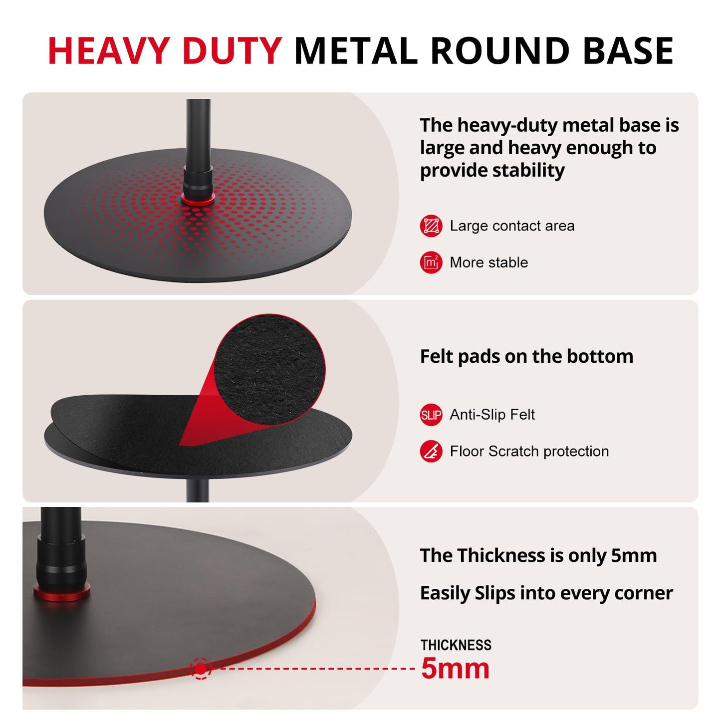 GVM YB2L200 79.9in Heavy Duty Light Stand Kit (2-Pack), Round Base Monopod, 10kg Load Capacity, Flat Base for Stability, for Video Recording, Live Streaming, Interviews & Photography Studio