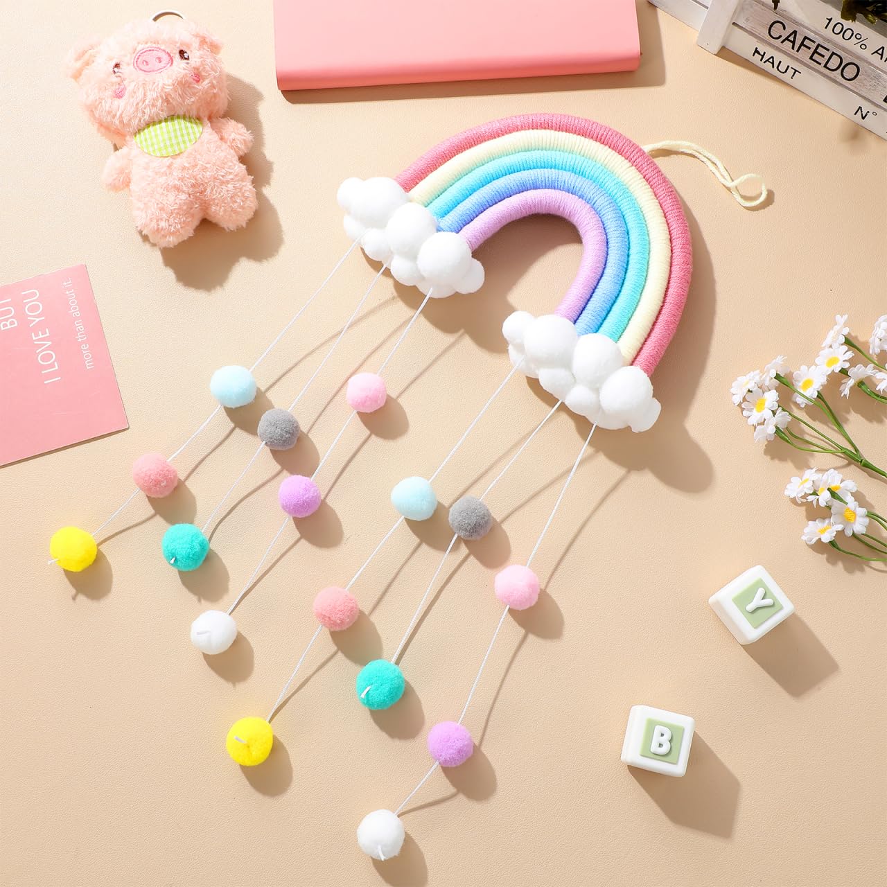Alipis Boys and Girls Room Wall Pendant Cloud Rainbow Ornament Raindrops Nursery Wall Decor for Bedroom Cute Boys and Girls Tent Accessories Material