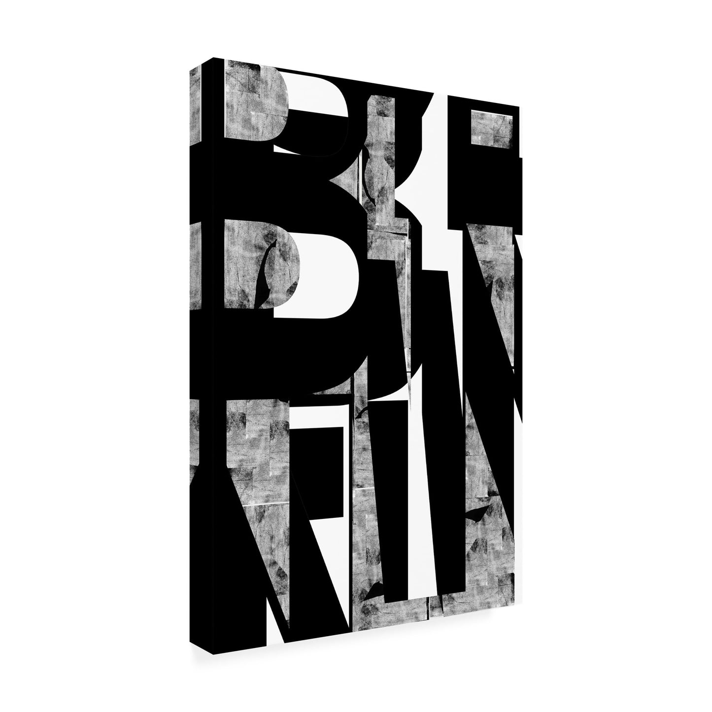 Trademark Fine Art Canvas Wall Art - cartissi 'Typography No1' Wall Art for Living Room, Bedroom, or Office Décor