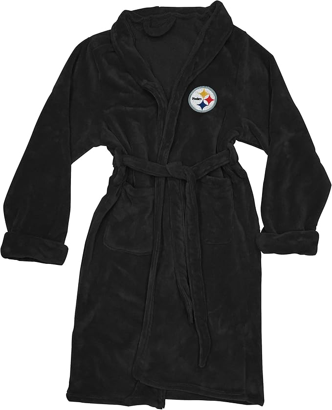 NFL Adult Unisex Silk Touch Bathrobe, Officially Licensed Loungewear, Soft Plush Polyester