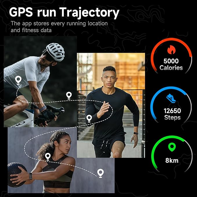 Smart Health Wristband, Fitness Activity Tracker for Women, One-Touch Measurement Function, Measuring Heart Rate, Sleep, Stress Health Data, 120+ Exercise Modes, Wearable Health Tracker with GPS(Pink)