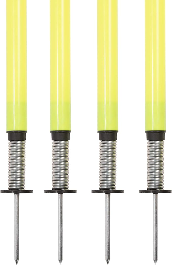 Champion Sports APSET Outdoor Agility Pole Set, Yellow