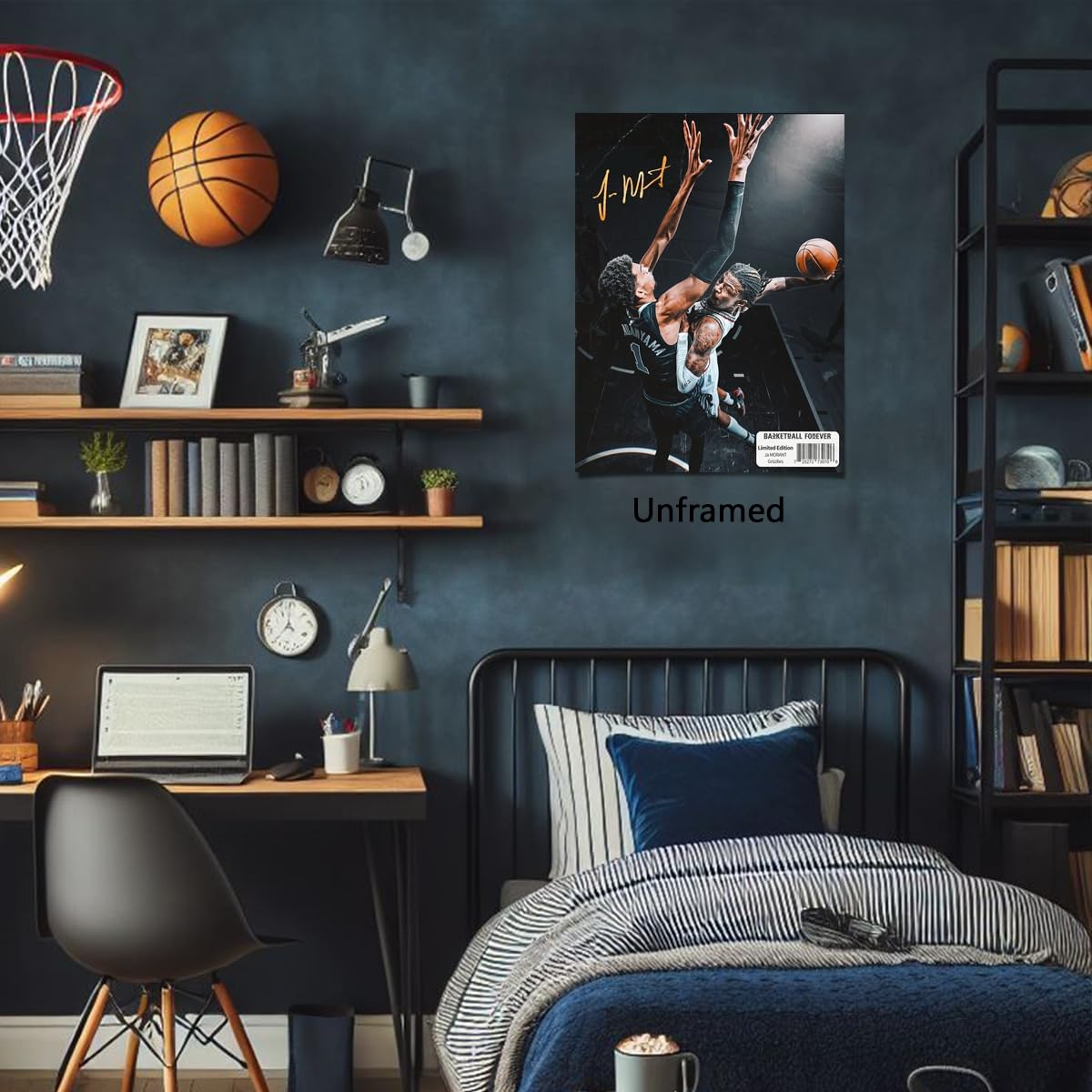 MENKARWHY Ja Morant Signed Poster For Kids Room Bedroom Wall Decor-Basketball Superstar Posters Canvas Art Print Picture For Teen Boy Fans Birthday D3gifts