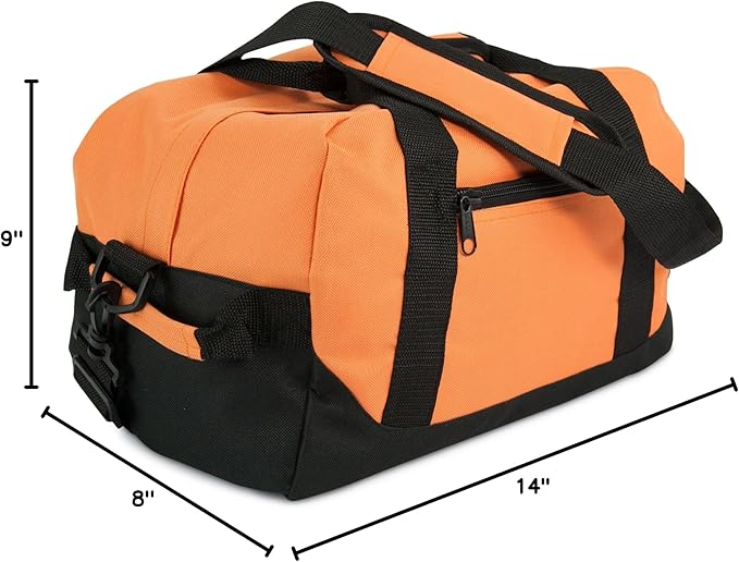 DALIX 14" Small Duffle Bag Two Toned Gym Travel Bag