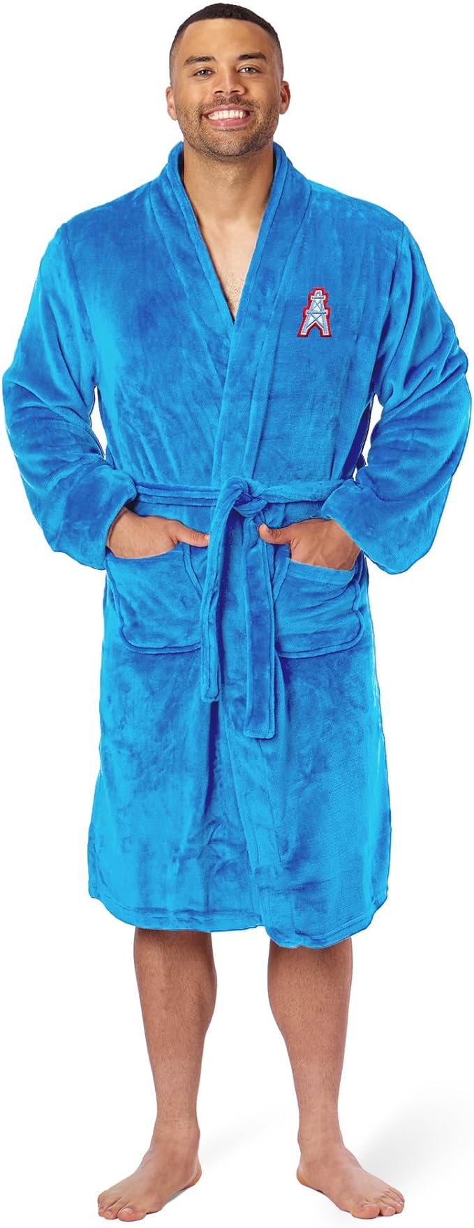 NFL Adult Unisex Silk Touch Bathrobe, Officially Licensed Loungewear, Soft Plush Polyester