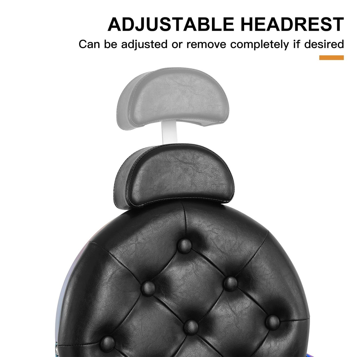 Artist hand Retro Barber Chair Heavy Duty Barber Chairs Vintage Salon Chair Hydraulic Recline Beauty Spa Styling Equipment Rounded Cushioning with Puckered Button (Laser Frame)