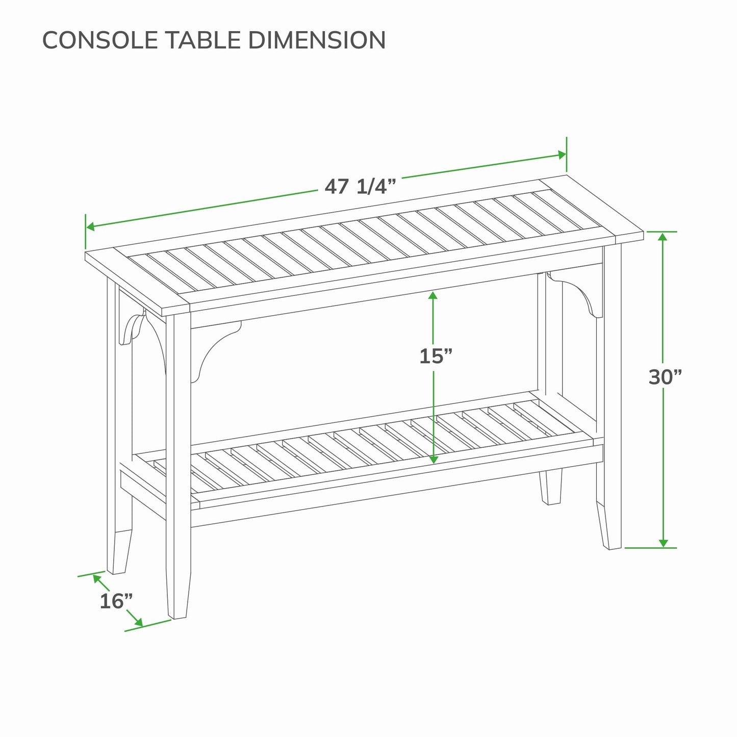 Cambridge Casual Teak Auburn Outdoor Console Table, Solid Indonesian Teak Wood in Weathered Gray Finish, Stylish and Durable Patio Accent or Plant Table for Porch, Deck, Garden, or Outdoor Entryway