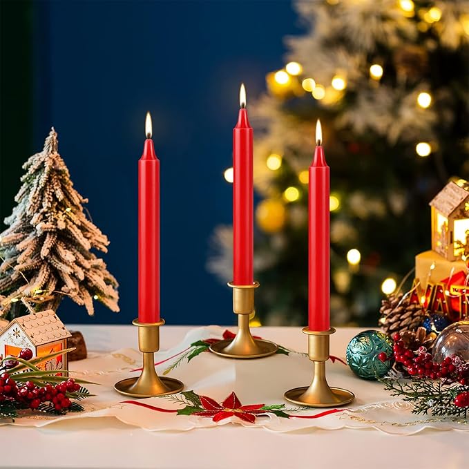Set of 20 Red Candles ?“Spell Chime Candles for Christmas,Household, Wedding, Rituals, Prayer, Birthdays, Meditation, Altar,Party and Home Décor Candlesticks - 4 Inch Tall, Unscented (Red)