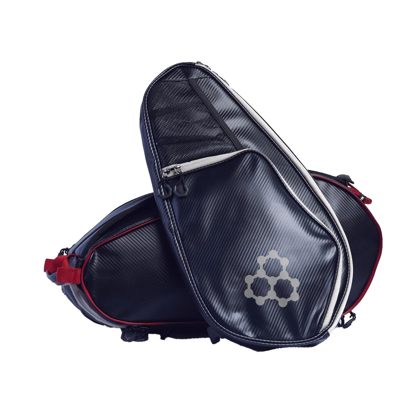 CRBN Pickleball – X Series Power Paddle (2X, 14mm) + Pro Team Tour Paddle Bag with Zip-Off Sling – Carbon Fiber Paddle & Multi-Pocket Gear Bag - Virtual Bundle