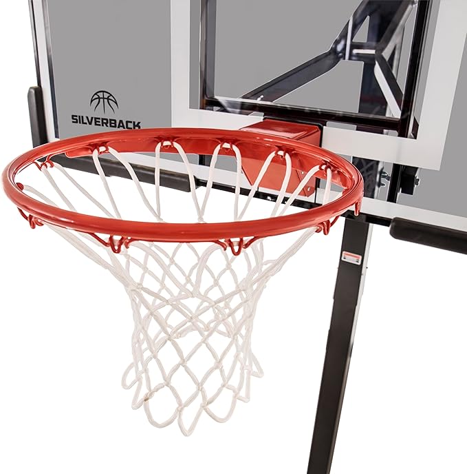Silverback In-Ground Basketball Hoops, Adjustable Height Tempered Glass Backboard and Pro-Style Flex Rim. - Multiple Styles Available