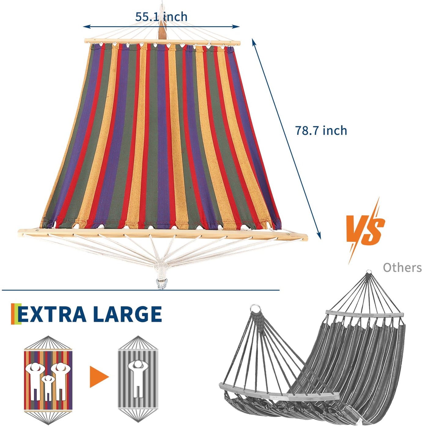 Festisoul Curved Wooden Hammock Stand, Heavy Duty 475 LBS Weatherproof Hammock Frame, Adjustable Height Stand for 9-13FT Hammocks, Indoor/Outdoor Patio Hammock Stand with Chains & Carabiners