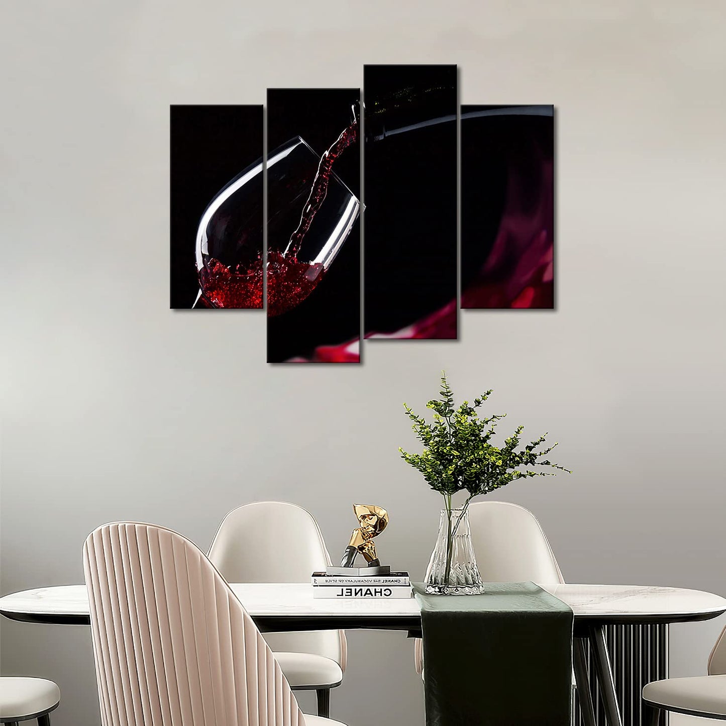 Red Wine Wall Art Wine Bar Canvas Painting The Picture Print On Canvas Food Pictures for Kitchen Living Room Home Decor