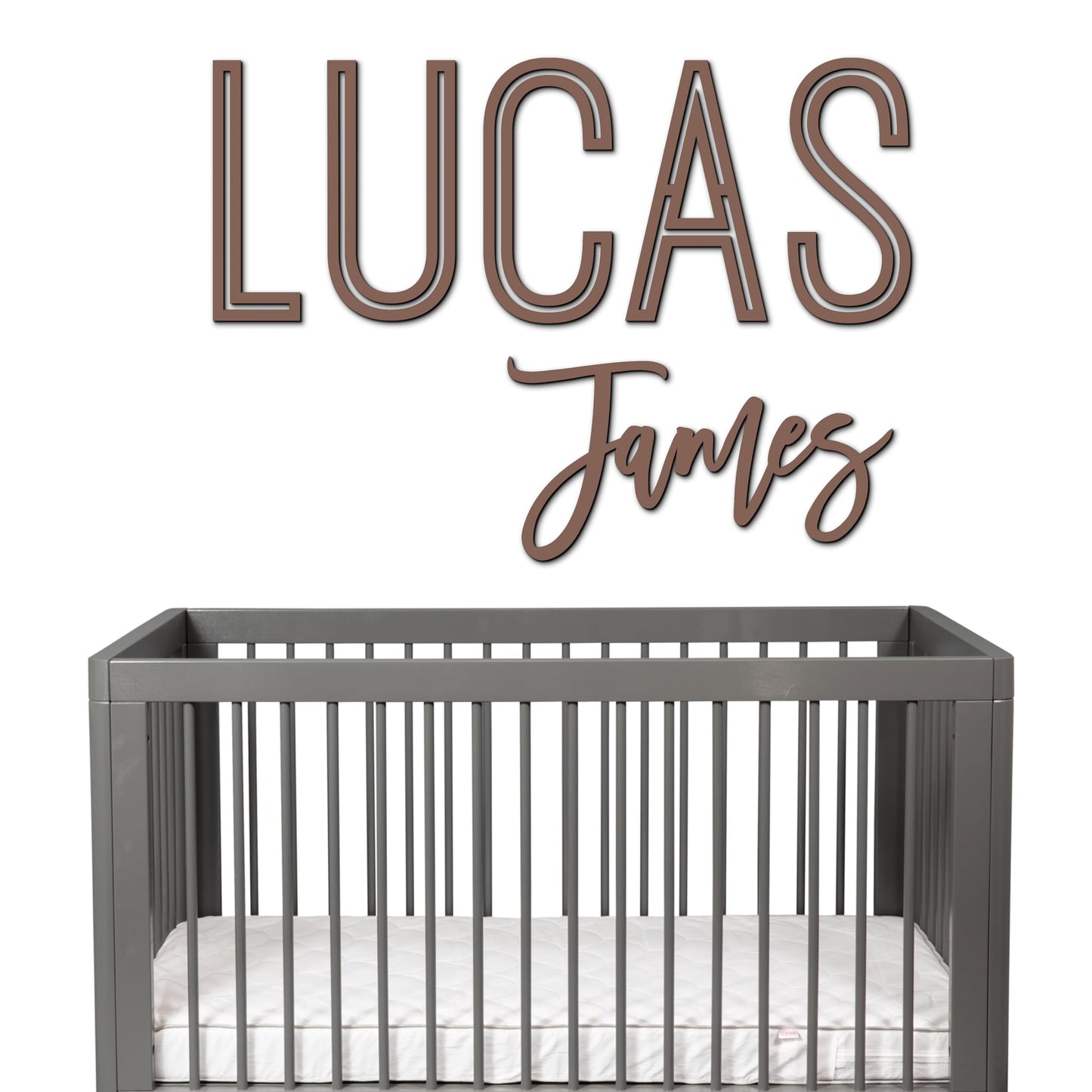 First and Middle Name Signs for Nursery Wooden Name Signs for Kids Room Personalized Name Sign