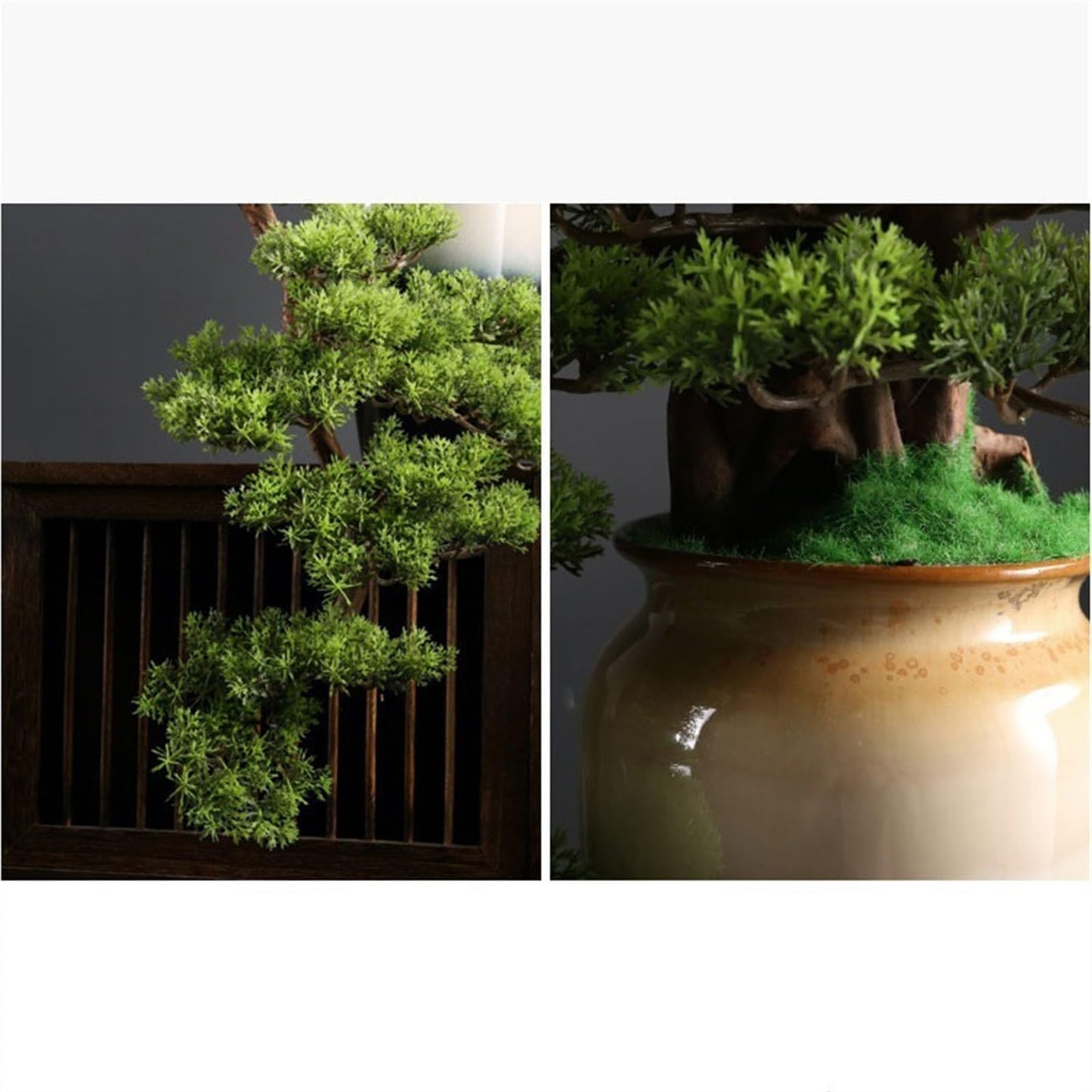 GRFIT Artificial Bonsai Artificial Bonsai Simulation Tree, Luxury Bonsai Ornaments and High-end Light, Entrance Decoration, Simulation Tree Artificial Tree Plant