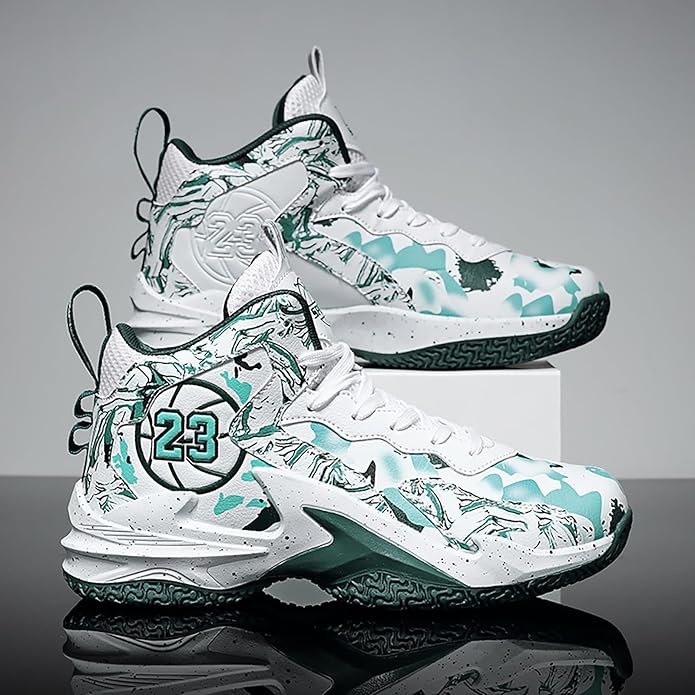 Boys Basketball Shoes Breathable Indoor Athletic Shoes Youth Outdoor Fashion Sneakers Comfortable Basketball Shoes for Girls