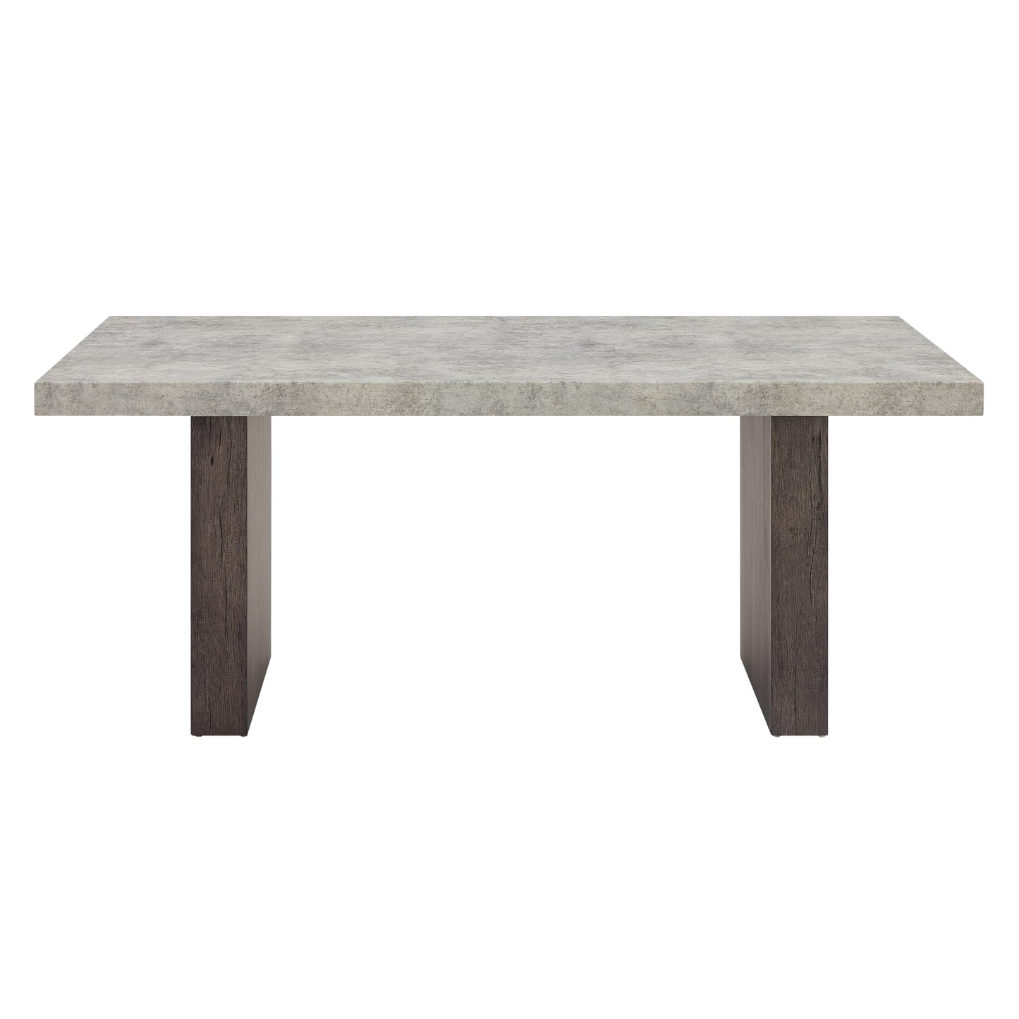 Roundhill Furniture Sorlen Modern 72" Dining Table with 3D Faux Concrete Top
