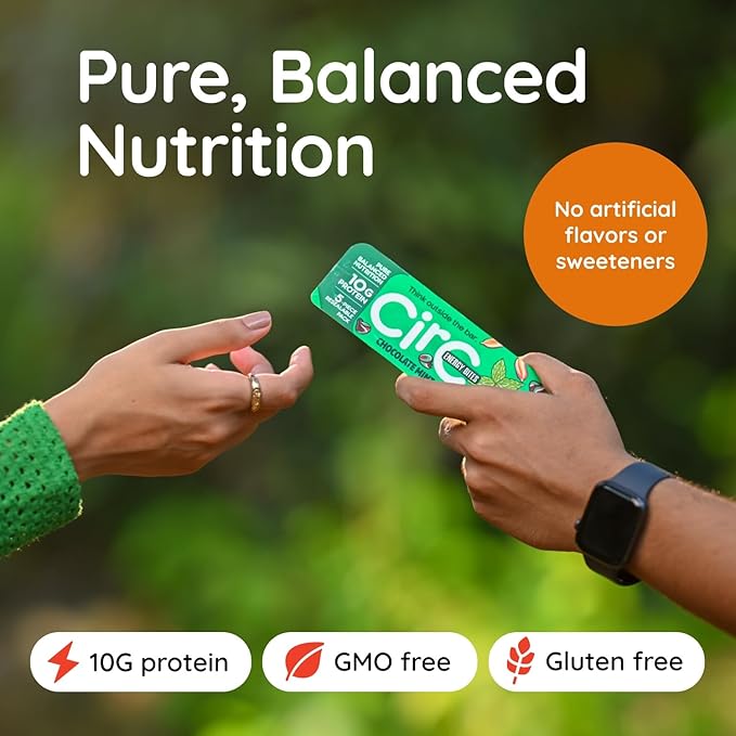 CirC Energy Bites - New Variety 12 Pack Gluten Free Protein Balls - 10g Protein, Whole Grains, Nuts & Fruit - Portable Healthy Snacks for Adults & Kids, 5 Piece Resealable Packs