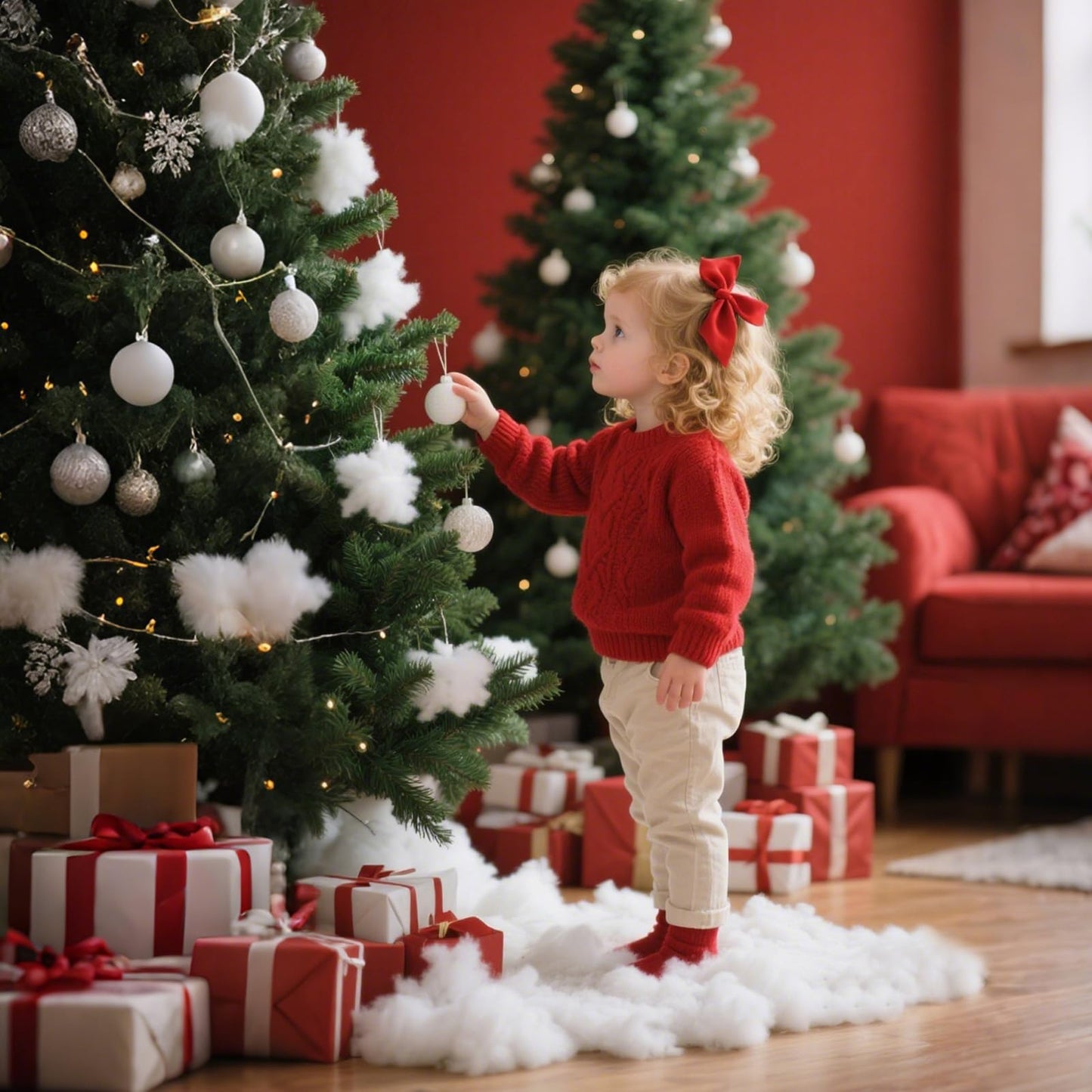 GQE Christmas Fake Snow Decoration,7 Oz(1 Bag) White Artificial Snow Cotton Fluffy Fake Snow for Mantle Village,Nativity Set,Faux Snow Christmas Tree Decor,Winter Indoor Home Decoration