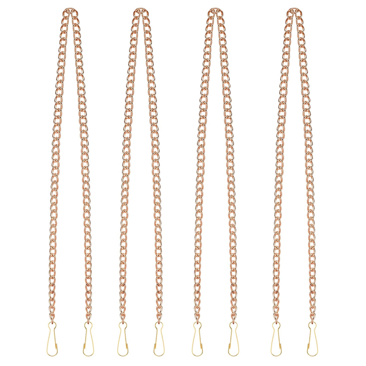 SANGLE SOPFFY Stained Glass Window Hanging Chain, 4PC 30 Inch Gold Metal Picture Hanging Chain Sunshine Catcher Stained Glass Window Panels Chains