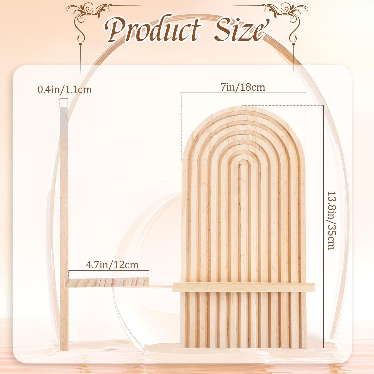 HANLANXUE Boho Wall Decor Set of 2 - Natural Modern Minimalist Mid Century Wall Candle Holder for Living Room Bedroom- Wood Bohemian Decor for Bathroom Nursery Bedroom