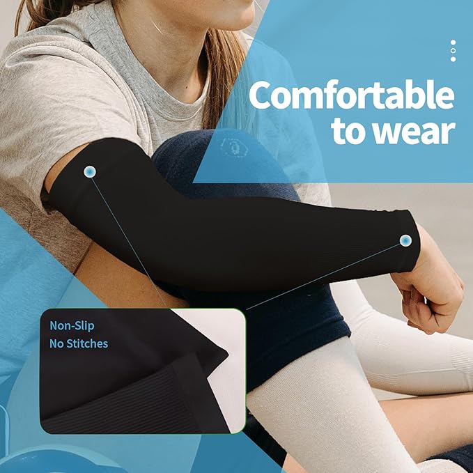 YESLIFE UV Sun Protection Arm Sleeves for Men & Women,UPF 50 Cooling Sports Sleeve