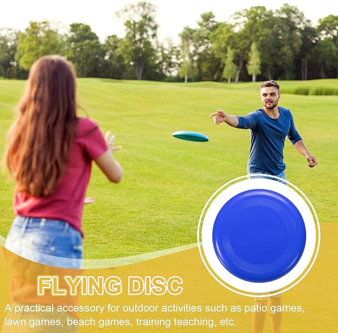 PATIKIL Flying Disc Colorful Plastic Flying Disk Flyer for Outdoor Sports Training Playing Lawn Game