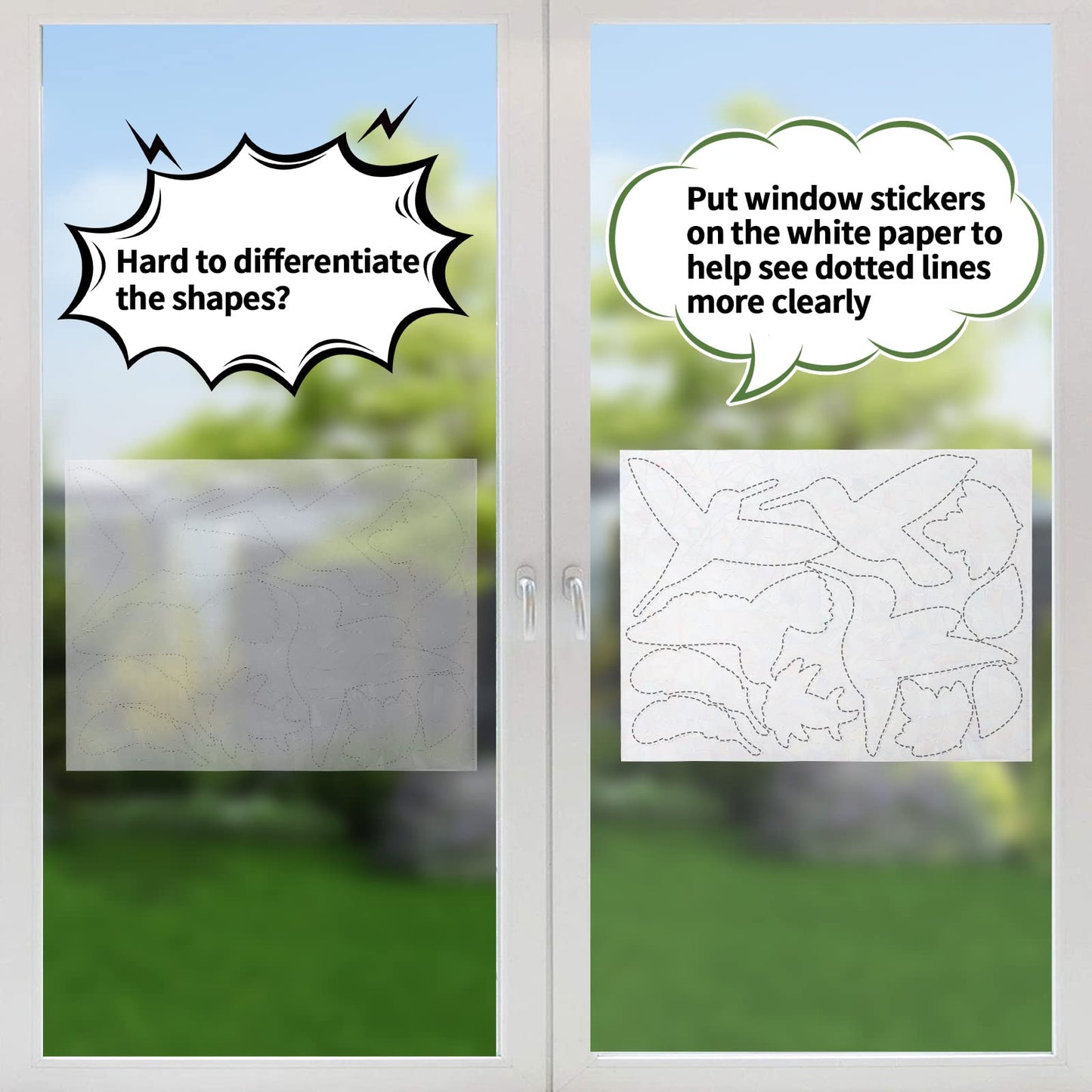 36 Pieces Window Decals for Bird Strikes, Window Clings Prevent Birds from Hitting Windows Suncatcher Stickers（Bird, Butterfly, Feather, Leaf