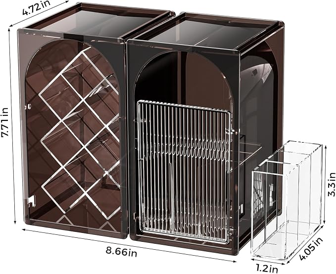 Modular Makeup Organizer, Clear Acrylic Cosmetic Storage Box with Drawer, Vanity Countertop Organizer for Makeup, Skincare and Beauty Accessories – Multiple Styles
