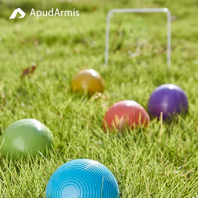 ApudArmis Universal Croquet Wickets Standard Size, Set of 9 White Square Arrow Wickets Rplacement for 28In or 32In Croquet Lawn Backyard Outdoor Game (8In Height & 6.3In Width)