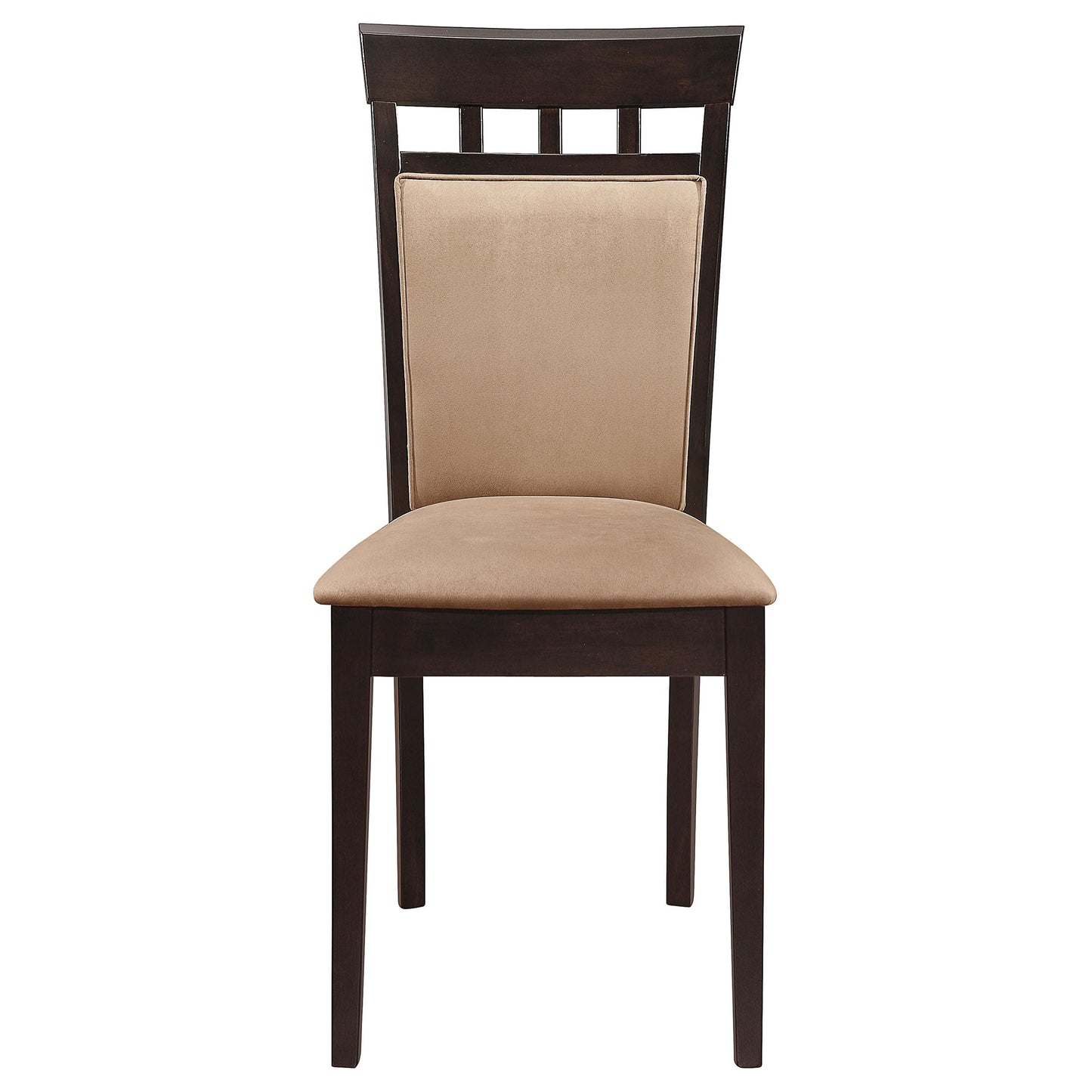 Coaster Home Furnishings - Gabriel - 5-Piece - Extendable Dining Set with 18-Inch Extension Leaf, Solid Backrest Chairs - Dining Room, Kitchen - Cappuccino - 100770-S5A