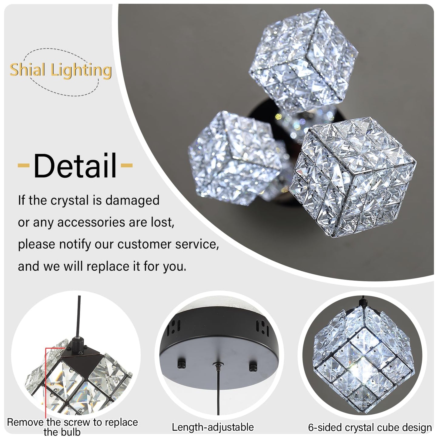 Shial Lighting 10-Lights LED Staircase Chandelier Modern Foyer Chandeliers Large Chandelier for High Ceilings,Crystal Pendant Light for Living Room Stairwell Dining Room Entryway