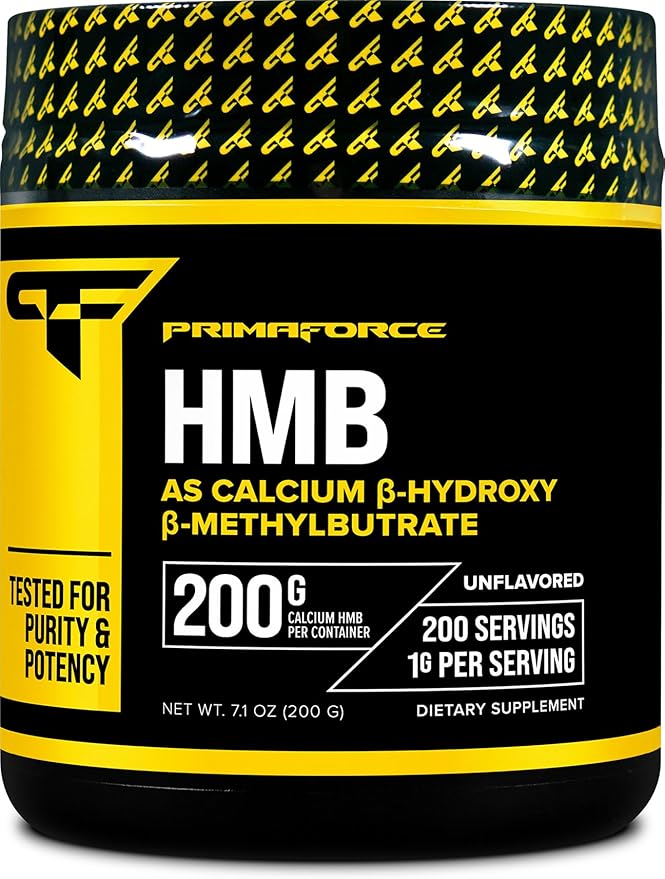 Primaforce HMB Supplement Powder (200g) (Unflavored) - Pure Calcium Beta-Hydroxy Beta-Methylbutrate