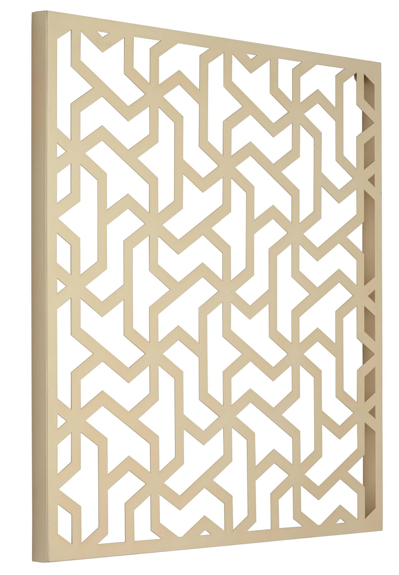 Dahlia Studios Laser Cut Puzzle Screen 24" Square Champagne Gold Wall Art
