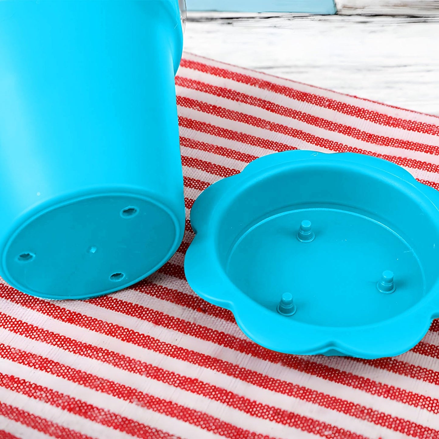 20 Pcs Nursery Pots with Humidity Dome, Cupcake Plant Nursery Pots with Bring A Plate and Shovel, Planting Cups for Seeds for Indoor Gardening and Plant Propagation(Blue)