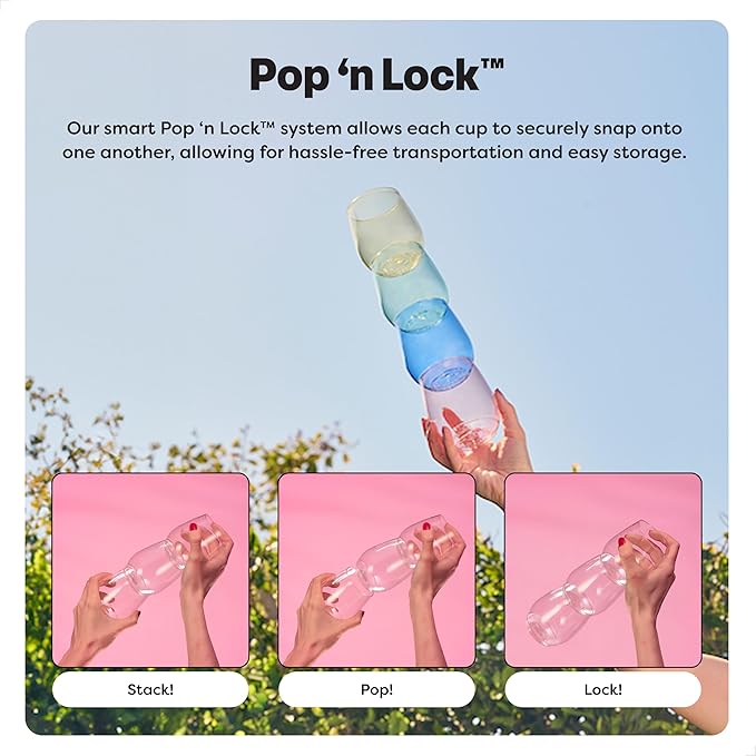 TOSSWARE POP 14oz Vino - Color Series SET OF 12, Premium Quality, Recyclable, Unbreakable & Crystal Clear Plastic Wine Glasses